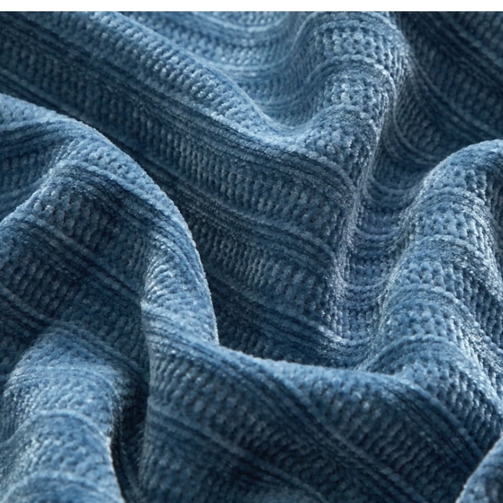 NEW Cozy Chenille Reverse to Plush Soft Couch Throw 60x50 LT BLUE by Mainstays - Picture 2 of 3